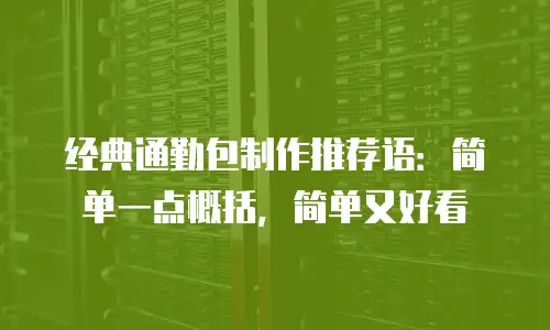 经典通勤包制作推荐语：简单一点概括，简单又好看