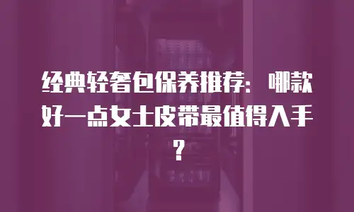 经典轻奢包保养推荐：哪款好一点女士皮带最值得入手？