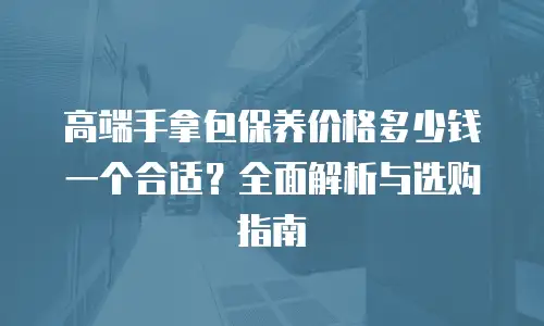 高端手拿包保养价格多少钱一个合适？全面解析与选购指南