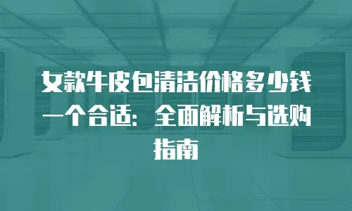 女款牛皮包清洁价格多少钱一个合适：全面解析与选购指南