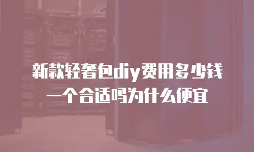 新款轻奢包diy费用多少钱一个合适吗为什么便宜