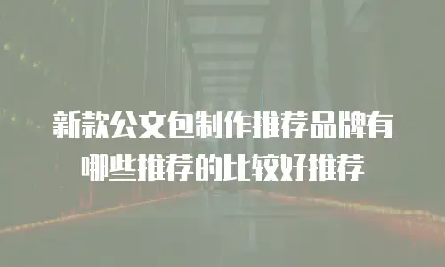 新款公文包制作推荐品牌有哪些推荐的比较好推荐
