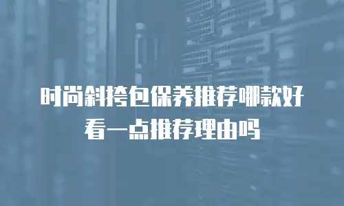 时尚斜挎包保养推荐哪款好看一点推荐理由吗