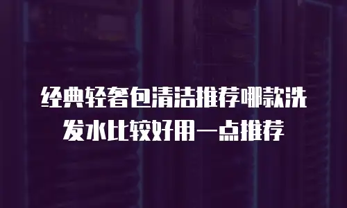 经典轻奢包清洁推荐哪款洗发水比较好用一点推荐