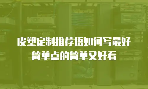 皮塑定制推荐语如何写最好简单点的简单又好看