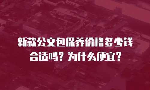 新款公文包保养价格多少钱合适吗？为什么便宜？