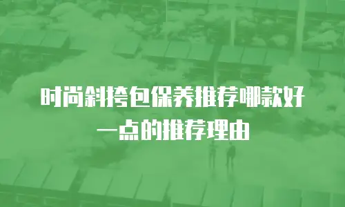 时尚斜挎包保养推荐哪款好一点的推荐理由
