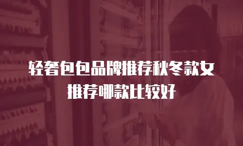 轻奢包包品牌推荐秋冬款女推荐哪款比较好