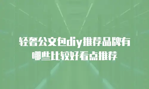轻奢公文包diy推荐品牌有哪些比较好看点推荐