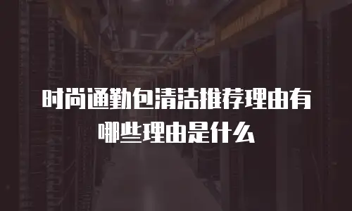 时尚通勤包清洁推荐理由有哪些理由是什么