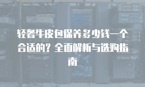 轻奢牛皮包保养多少钱一个合适的？全面解析与选购指南