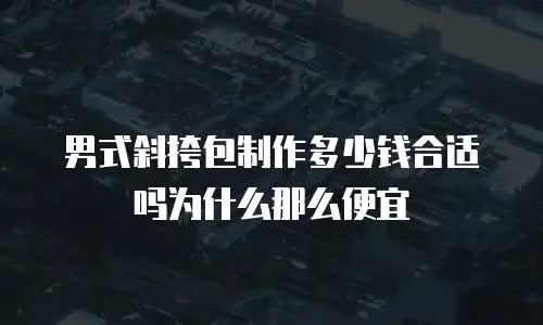 男式斜挎包制作多少钱合适吗为什么那么便宜
