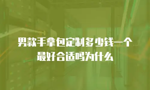 男款手拿包定制多少钱一个最好合适吗为什么