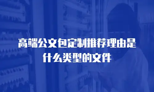 高端公文包定制推荐理由是什么类型的文件