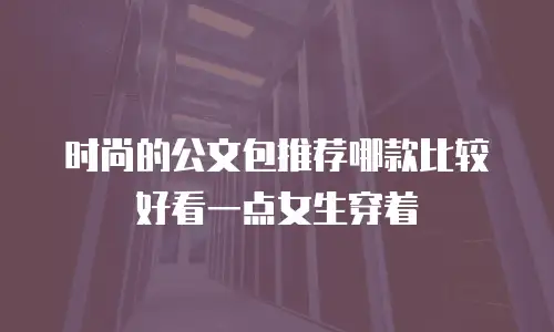 时尚的公文包推荐哪款比较好看一点女生穿着
