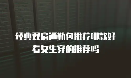 经典双肩通勤包推荐哪款好看女生穿的推荐吗