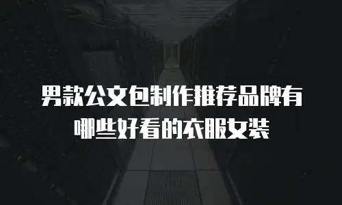 男款公文包制作推荐品牌有哪些好看的衣服女装