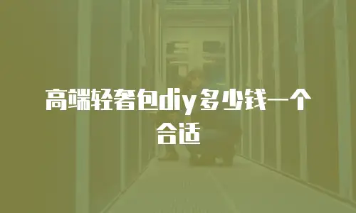 高端轻奢包diy多少钱一个合适