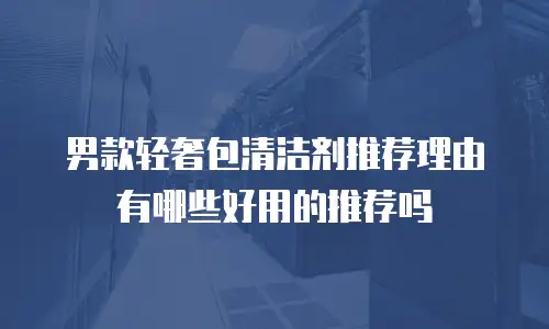 男款轻奢包清洁剂推荐理由有哪些好用的推荐吗