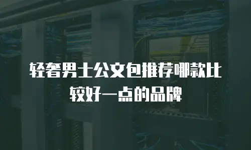 轻奢男士公文包推荐哪款比较好一点的品牌