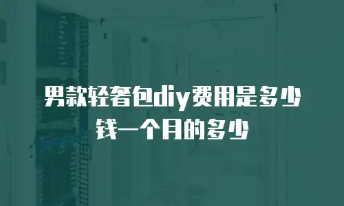 男款轻奢包diy费用是多少钱一个月的多少