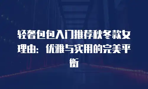 轻奢包包入门推荐秋冬款女理由：优雅与实用的完美平衡