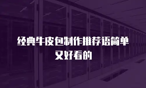 经典牛皮包制作推荐语简单又好看的