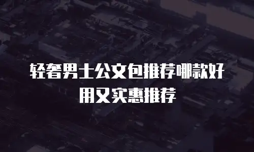 轻奢男士公文包推荐哪款好用又实惠推荐