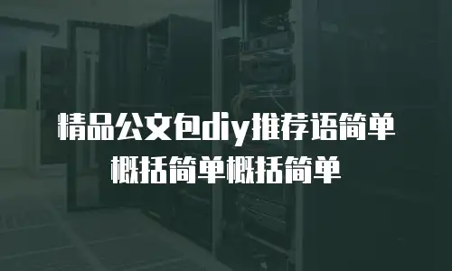精品公文包diy推荐语简单概括简单概括简单