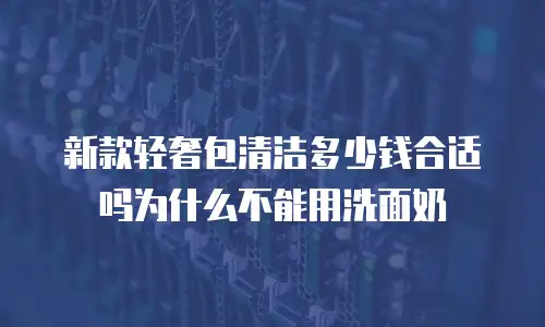 新款轻奢包清洁多少钱合适吗为什么不能用洗面奶