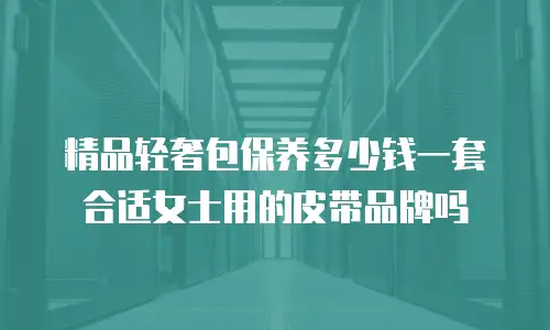精品轻奢包保养多少钱一套合适女士用的皮带品牌吗