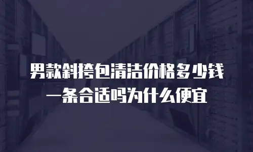 男款斜挎包清洁价格多少钱一条合适吗为什么便宜