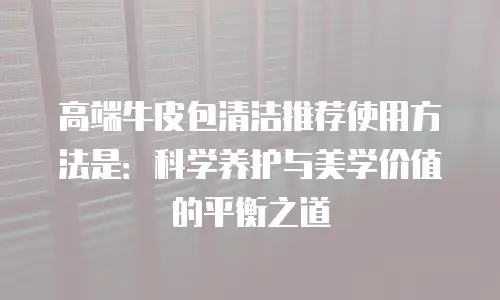 高端牛皮包清洁推荐使用方法是：科学养护与美学价值的平衡之道