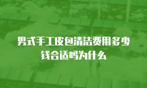男式手工皮包清洁费用多少钱合适吗为什么