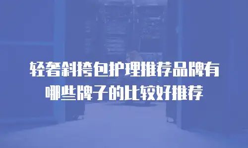轻奢斜挎包护理推荐品牌有哪些牌子的比较好推荐