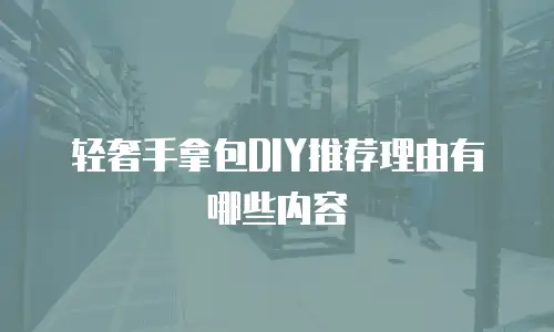 轻奢手拿包DIY推荐理由有哪些内容