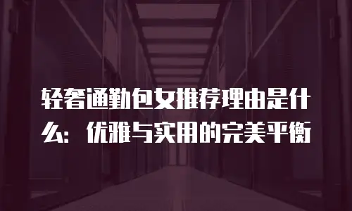 轻奢通勤包女推荐理由是什么：优雅与实用的完美平衡