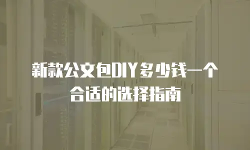 新款公文包DIY多少钱一个合适的选择指南