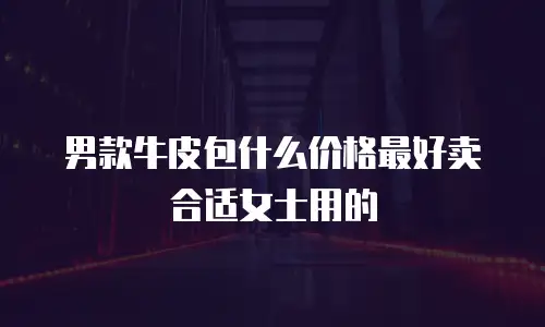男款牛皮包什么价格最好卖合适女士用的