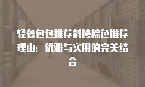轻奢包包推荐斜挎棕色推荐理由：优雅与实用的完美结合