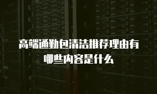 高端通勤包清洁推荐理由有哪些内容是什么