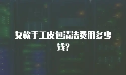 女款手工皮包清洁费用多少钱？