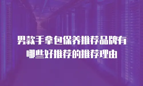 男款手拿包保养推荐品牌有哪些好推荐的推荐理由