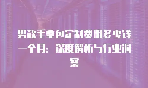 男款手拿包定制费用多少钱一个月：深度解析与行业洞察