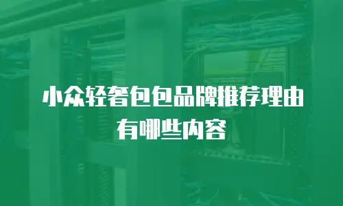 小众轻奢包包品牌推荐理由有哪些内容