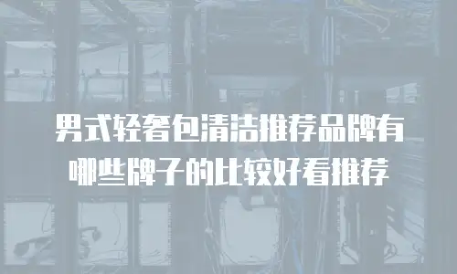 男式轻奢包清洁推荐品牌有哪些牌子的比较好看推荐