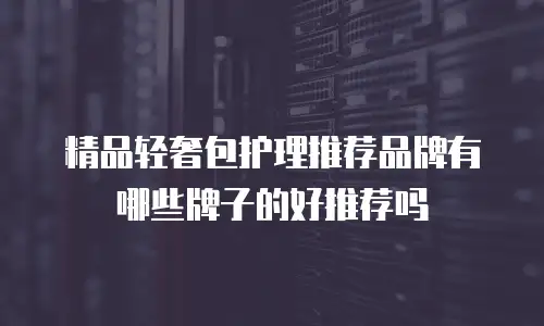 精品轻奢包护理推荐品牌有哪些牌子的好推荐吗