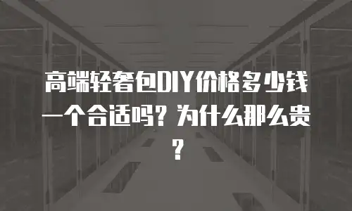 高端轻奢包DIY价格多少钱一个合适吗？为什么那么贵？