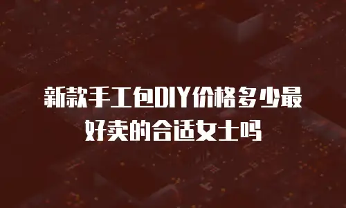 新款手工包DIY价格多少最好卖的合适女士吗