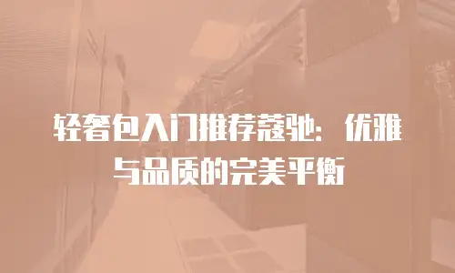 轻奢包入门推荐蔻驰：优雅与品质的完美平衡